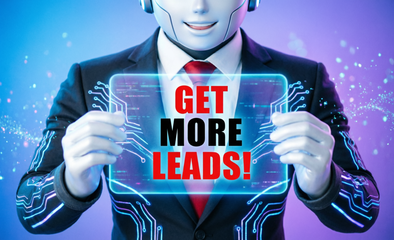 Get more leads visual for AI-powered lead magnet