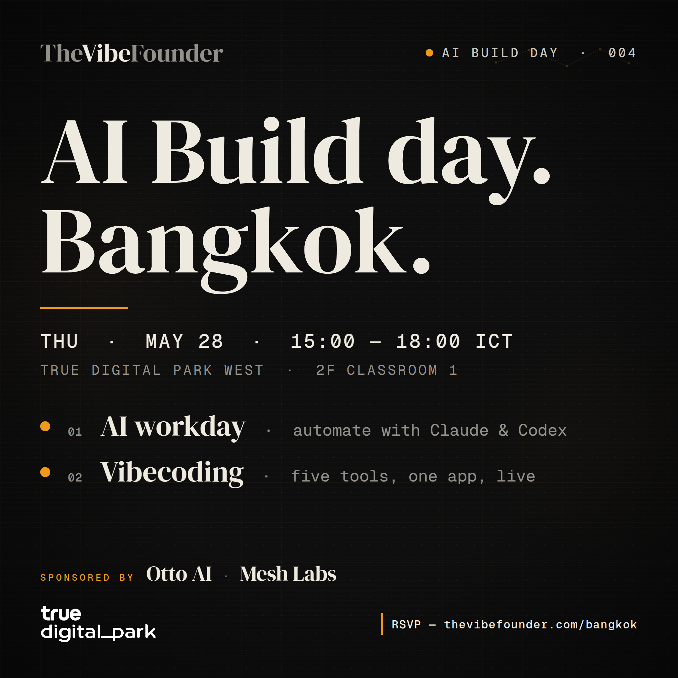 AI Build Day Bangkok · Build with Claude, Codex & Vibecoding Tools