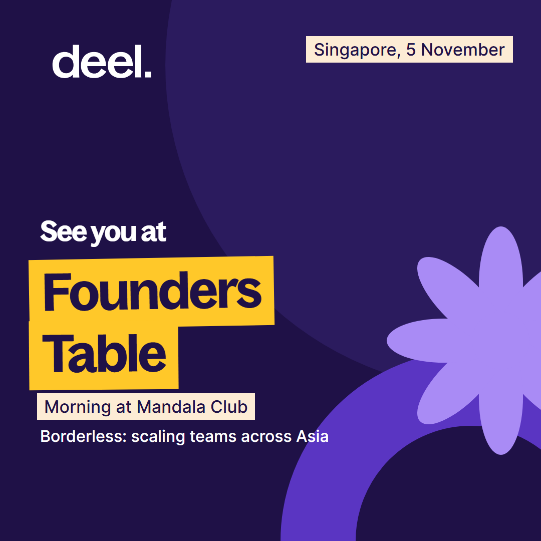 Deel Founders Table | Singapore Edition
