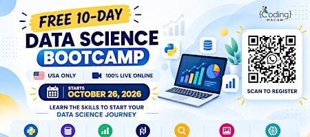 FREE Data Science Bootcamp | USA Only | Live Training | Join WhatsApp Group