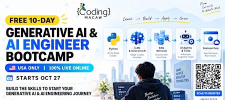 FREE Generative AI & AI Engineer Bootcamp | USA Only | 10-Day Live Training