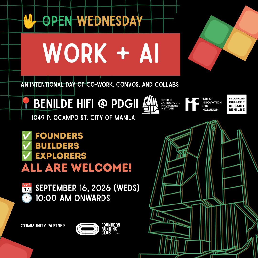 Open Wednesday: WORK + AI @ Benilde HiFi