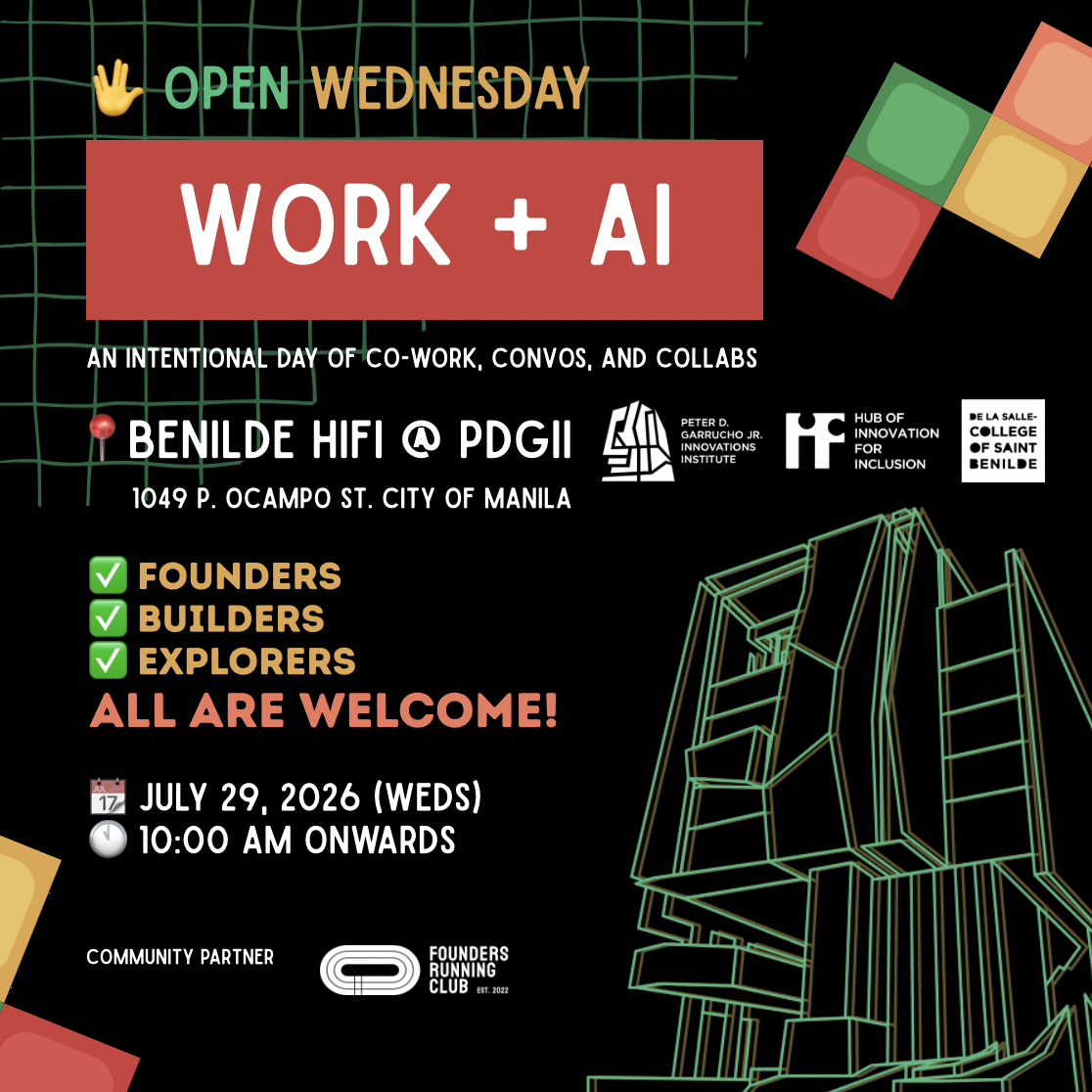 Open Wednesday: WORK + AI @ Benilde HiFi