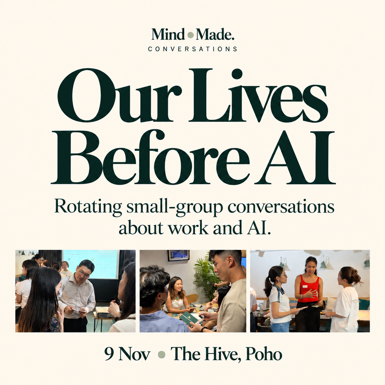 Our Lives Before AI: Join small-group conversations about work, AI and what’s still in our control