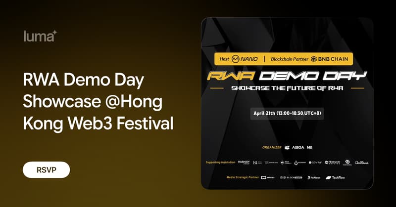 RWA Demo Day Showcase @Hong Kong Web3 Festival - fintech event in Hong Kong, Hong Kong